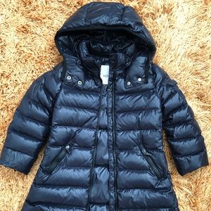 Moncler quilted hooded long jacket